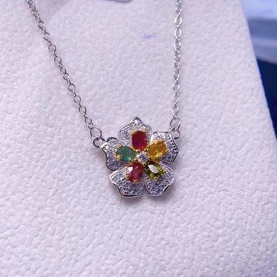 Ring, Necklace, Bracelet, New Leaf Bracelet 18K Gold Women's Candy Tourmaline Bracelet Colorful Gemstone Colorful Treasure Bracelet