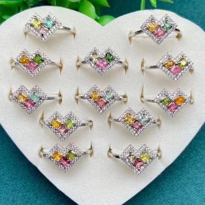 Ring, Necklace, Bracelet, New Leaf Bracelet 18K Gold Women's Candy Tourmaline Bracelet Colorful Gemstone Colorful Treasure Bracelet