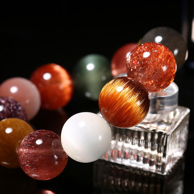 Natural Crystal Multi-Treasure Hair Crystal Rabbit Hair Bracelet Gold Strawberry Red Hair Purple Hair Super Seven Single Circle
