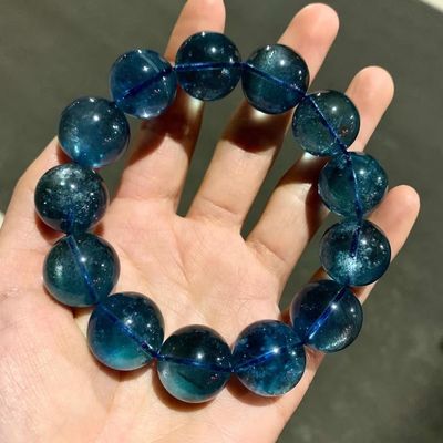 Fengshui enegy Natural stone Aquamarine Bracelet Pure Blue Devil Blue Aquamarine Bracelet Blue Gemstone Bracelet  Chakra Bracelets for Women Crystals and Healing Stones