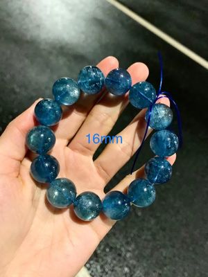 Fengshui enegy Natural stone Aquamarine Bracelet Pure Blue Devil Blue Aquamarine Bracelet Blue Gemstone Bracelet  Chakra Bracelets for Women Crystals and Healing Stones