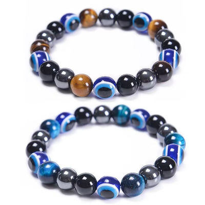 Evil Eye Bead Bracelet Meaning Beaded Black Beads Crystal Glass Gold Multicolored Evil Eye Bracelet Lucky Bracelet for Protection Blessing