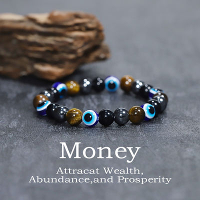 Evil Eye Bead Bracelet Meaning Beaded Black Beads Crystal Glass Gold Multicolored Evil Eye Bracelet Lucky Bracelet for Protection Blessing