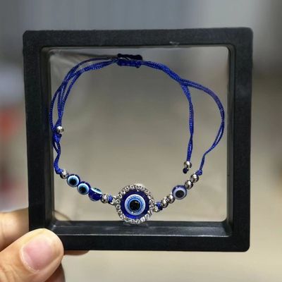 Evil Eye Necklace, Bracelet, Earring, Ring, Keychain & Hamsa Hand Pendant - Turkish Protection Jewelry Set Evil Eye Pendant Necklace Glass Leather Rope Chain Turkish Protect