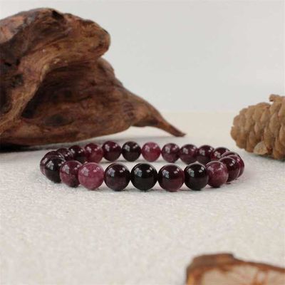 Bead Bracelet, Natural Garnet Geometric Fashion Original Stone Bead Bracelet, Men'S And Women'S Fashion Charm Bracelet Gift