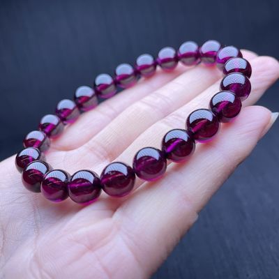 Bead Bracelet, Natural Garnet Geometric Fashion Original Stone Bead Bracelet, Men'S And Women'S Fashion Charm Bracelet Gift