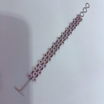 Feng Shui Purification JINGHUA Energy Protection Fortune New S925 Silver Plated Inlaid Magnesium Aluminum Garnet Bracelet