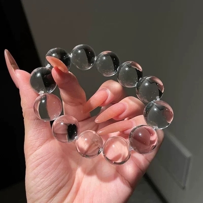 Natural Aquamarine Crystal Bracelet Eagle Eye Stone White Crystal Moonstone Bracelet Female Topaz Full Body Cow Nose White Crystal