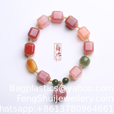 Good price Agate Bracelet Beads Natural Gemstone Round Beads Stretch Bracelet Healing Reiki Handmade Gem Semi Precious Gemstone 6mm Round Beads Stretch Bracelet online