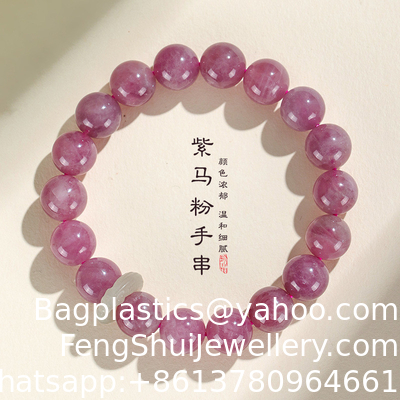 Buen precio Brazalete rosa de cuarzo de piedra natural con cuentas brazaletes hechos a mano estiramiento de piedra preciosa brazalete de cristal de curación brazalete de curación joyería regalos para mujeres niñas en línea