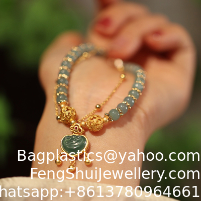 Buen precio Luxury Hotan Jade Safety Clamp Pendant Bracelet Mujeres Joyería Perla de agua dulce natural Myanmar Jade Bracelet Para Mujeres Joyería de moda Jade Bracelet de jadeita tallada a mano en línea