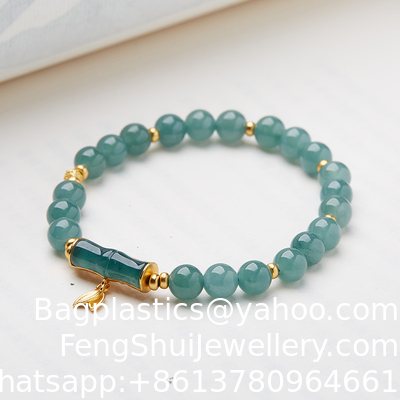 Buen precio Las perlas de encanto brazalete de piedra natural cristal brazaletes curativos de piedra de jade natural brazalete de piedra fabricante precios piedras reales para el brazalete de encanto en línea