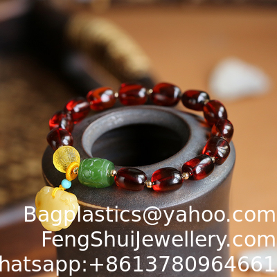 Buen precio Diseño de moda más reciente Ámbar piedra preciosa natural cristal curativo cuentas brazaletes azul rosa cuarzo con cuentas brazalete para mujeres regalos en línea