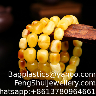 Buen precio Joyería fina Hombres Mujeres Piedra preciosa de curación Ámbar Báltico genuino Brazaletes Gradientes Brazaletes 100% Ámbar natural Brazalete de arcoíris en línea