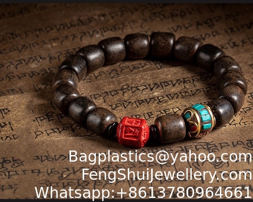 Buen precio Brazalete de madera de agar de cuentas redondas más vendidas Brazalete de madera de águila brazalete de oración brazalete de cuentas Mala Brazaletes de cuentas para hombres Mujeres Suministro directo Brazalete de calidad premium moda cruda Brazalete de madera de águila en línea