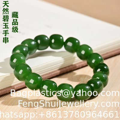 Buen precio Brazaletes con cuentas de Nefrita Natural Brazaletes con cuentas de Nefrita Natural Brazalete de Reiki curativo de Reiki para pareja Regalo de cumpleaños Gemas naturales Reiki curativo semi precioso Cristales de Reiki hechos a mano cuentas redondas Brazalete de estiramiento en línea