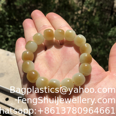 Ein guter Preis. Naturquarzit Jade Weiß Jade Nephrit Jade Eimer Perle Kürbis Charme Verstellbares Paar Freund Armbänder Für Frauen Männer Online