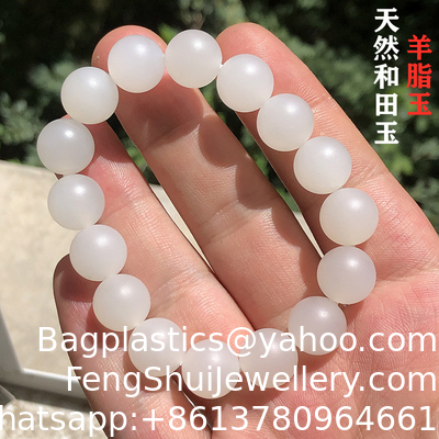 Ein guter Preis. Jade Armband Schafe Fett Jade Armband Weiblicher Stil Hetischer Nephrit Edelstein Weißer Jade Armband Armbänder Armband Edelstein Frauen bunter Naturgroßhandel Online