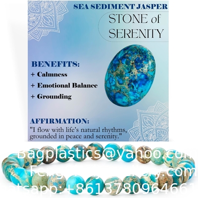 Buen precio Pulseras con cuentas para mujer hechas a mano con piedras semipreciosas naturales, elásticas y extensibles, joyería, regalos de protección para yoga en línea