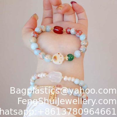 Ein guter Preis. Europa und USA Neue natürliche rote Achat Perle Shoushan Stein Perlen Armband Weibliche Schmuck Großhandel Armbänder Typ Online