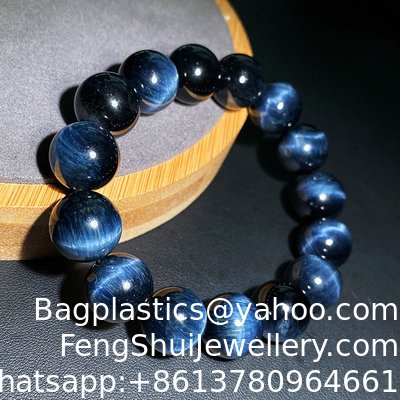 Buen precio Pulseras elásticas con dije de ojo de tigre azul, joyería de moda, cuentas de piedra lunar, ajustables, ópalo azul, ojo de gato, mariposa, pulseras de luz de luna para mujeres en línea