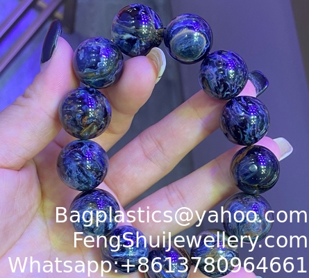 Buen precio Pulsera de Pietersita Natural de Alta Calidad Piedras Curativas Piedras Azules de Pietersita Pulseras Para Regalo Reiki Phoenix Pulseras de Cuentas de Pietersita para la Curación en línea