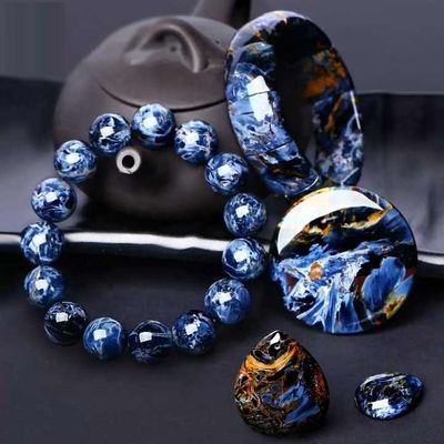 Ein guter Preis. Echtes, seltenes, hochwertiges Regensturm-Pietersite-Armband, Naturheilstein, Pietersite-Edelstein-Armband für Frauen, Männer Online