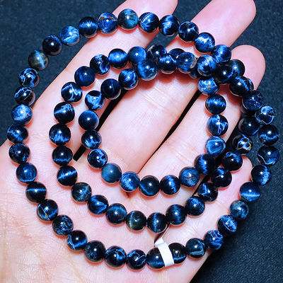 Bon prix Femmes Hommes Energy Agate Bijoux Couples Cadeau Gems énergétiques authentiques Fabriqués à la main Single Elastic Bangles Naturel Pierre Pierre Pietersite Bracelets à perles rondes en ligne