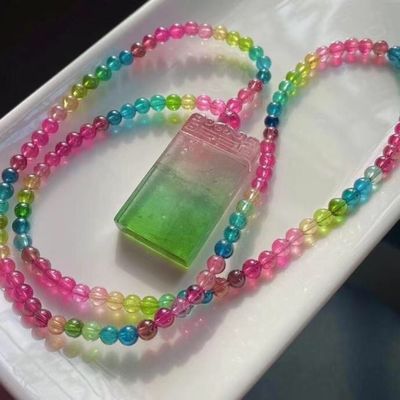 Good price Fashion Jewelry Wholesale Gemstone Bracelets Natural Healing Crystal Multi-Colors Bracelets Tourmaline Adjustable Bracelets online