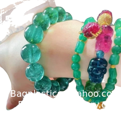 Good price Rainbow Tourmaline - Joy - Beaded Bracelets For Women, Handmade Natural Stone Beads 925 Sterling Silver Stretch Bracelets, Chakra Crystal Gemstone Jewelry Gifts online