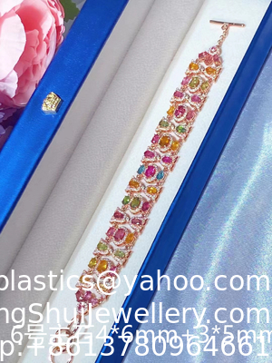 Ein guter Preis. Rosa Turmalin Wassermelonen Turmalin Armband Grüner Turmalin Paar Armband Silber Verstellbares Turmalin Armband 925 Sterling Silber Handgemachtes Armband Damen Elastisches Seil Chinesischer Stil Perle Online