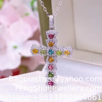 Ein guter Preis. Natürliches Turmalin Platin-beschichtetes 925er Silber Regenbogen-Kettenarmband für Damen Fabrikquelle Großhandel Damen Natürlicher Edelstein Turmalin Farbarmband Online