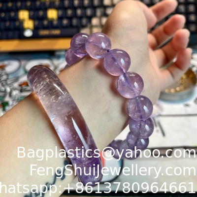 Good price Natural Crystal Bracelet Natural Amethyst Bracelet Real Shot Chakra Crystal Energy Heart Charm Bracelet Handmade Jewelry for Women online
