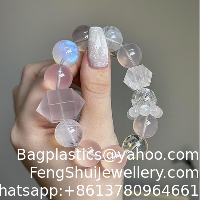 Ein guter Preis. Jinghua Renew Energy Schutz Glück Feng Shui Natürlicher Stern Stil Natürliches Multi-Schatz Kristall Armband Amethyst Mondstein Grüner Geist Aquamarin Hand Schmuck Weiblich Original Online