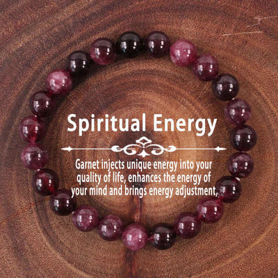 Good price Bead Bracelet, Natural Garnet Geometric Fashion Original Stone Bead Bracelet, Men'S And Women'S Fashion Charm Bracelet Gift online