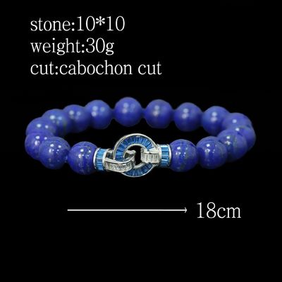 Bon prix 925 Silver Gold-Plated Bracelet Versatile Jewelry For Girls Lapis Lazuli Genuine Celebrity Hot-Selling Blue Bracelet Multi-Circle 108 Buddhist Beads Necklace Original Stone en ligne