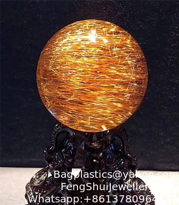 Buen precio Titanio natural Bolas de transferencia de flores de cristal Titanio Bolas de cristal Placas de titanio Shunfa Bolas de cristal Titanio Cristal Cristal Ornamentos de piedra en bruto en línea