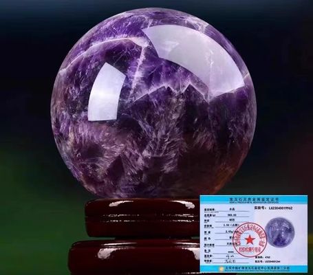 Good price Natural Purple Crystal Ball, Dream Amethyst Ball, Raw Stone Polished Amethyst Ball Ornaments, Home Decoration Crafts Ornaments online
