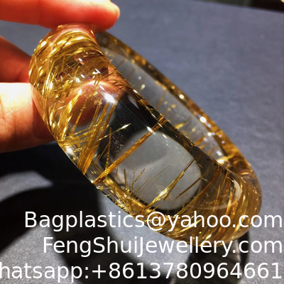 Bon prix Cristal naturel Bonne chance Titane naturel Cristal Bracelet Cheveux en cuivre Cheveux noirs Cristal Hommes et femmes Bracelet Cristal propre coût-efficace Unisexe en ligne