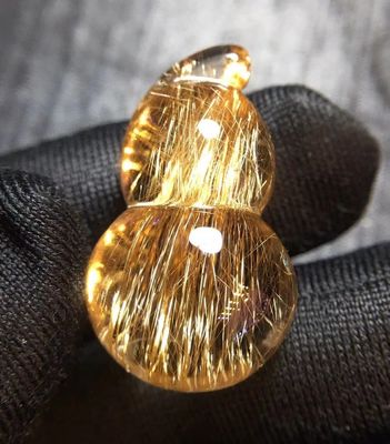 Good price Wind And Water Peace Energy Good Luck And Wealth Natural Titanium Crystal Pixiu Gourd Pendant Hair Crystal Gourd Car Hanging Crystal Clean online