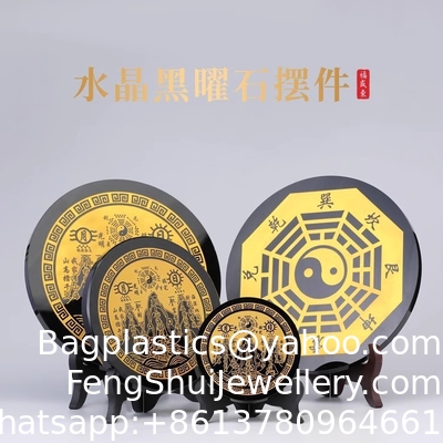 Ein guter Preis. Feng Shui Ping Energie Glück Glück Natur Berg und Meeresstadt Bagua Formation Obsidian Ornamente Home Office Berg und Meere Karte Berg und Flussstadt Bagua Spiegel Online
