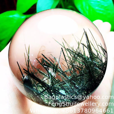 Bon prix Boule de cristal de cheveux verts naturels, boule de cristal de cheveux Shunfa, ornements de boule de cristal, boule de cristal de cheveux, ornements de fleurs de cristal de cheveux, boule de cristal de titane, pierre brute en ligne