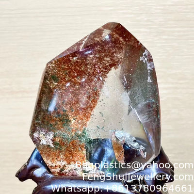 Bon prix Crystal naturel fantôme jaune pierre de paysage pierre ornementale mille couches de montagne trésor vert fantôme Jewelrye fantôme ornementation en pierre originale en ligne