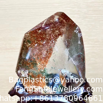Good price Natural Crystal Yellow Ghost Landscape Stone Ornamental Stone Thousand-Layer Mountain Treasure Green Ghost Pyramid Ghost Original Stone Ornaments online