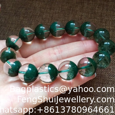 Good price Natural Brazilian Green Ghost Stone Cornucopia Thousand-Layer Mountain Bracelet Green Ghost Single-Loop Bracelet For Men And Women online