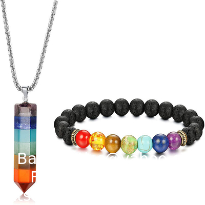 Good price Natural Stone Crystal Hexagonal Column Double Tip Irregular Yoga Stone Loose Stone Jewelry Wholesale Polyhedron Pendulum Hexagonal Column Pendant online