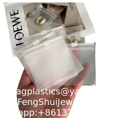Bon prix Sac à bijoux transparent biodégradable Sac à bijoux Sac en plastique souple Sac de rangement de bijoux Sac à fermeture éclair pincée Vente directe d'usine en ligne