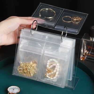 Ein guter Preis. Biodegradable Anti-Oxidation Jewelry Storage Box Earring Earring Necklace Box Table-Mounted Earring Ring Transparent Storage Bag Artifact Online