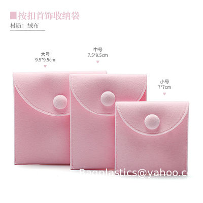 Bon prix Sac en velours pour bijoux à bouton-pression de luxe élégant, sac en velours pour bijoux, sac d'emballage de bijoux, sac à bague, sac à main, sac de rangement de bijoux en ligne