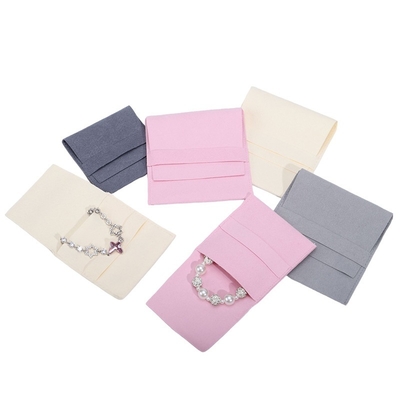 Good price Elegant Luxury Noble Eco Friendly Biodegradable Jewelry Velvet Bag Ring Necklace Jewelry Bag Dustproof Flip Cover Jewelry Storage Bag Wholesale online